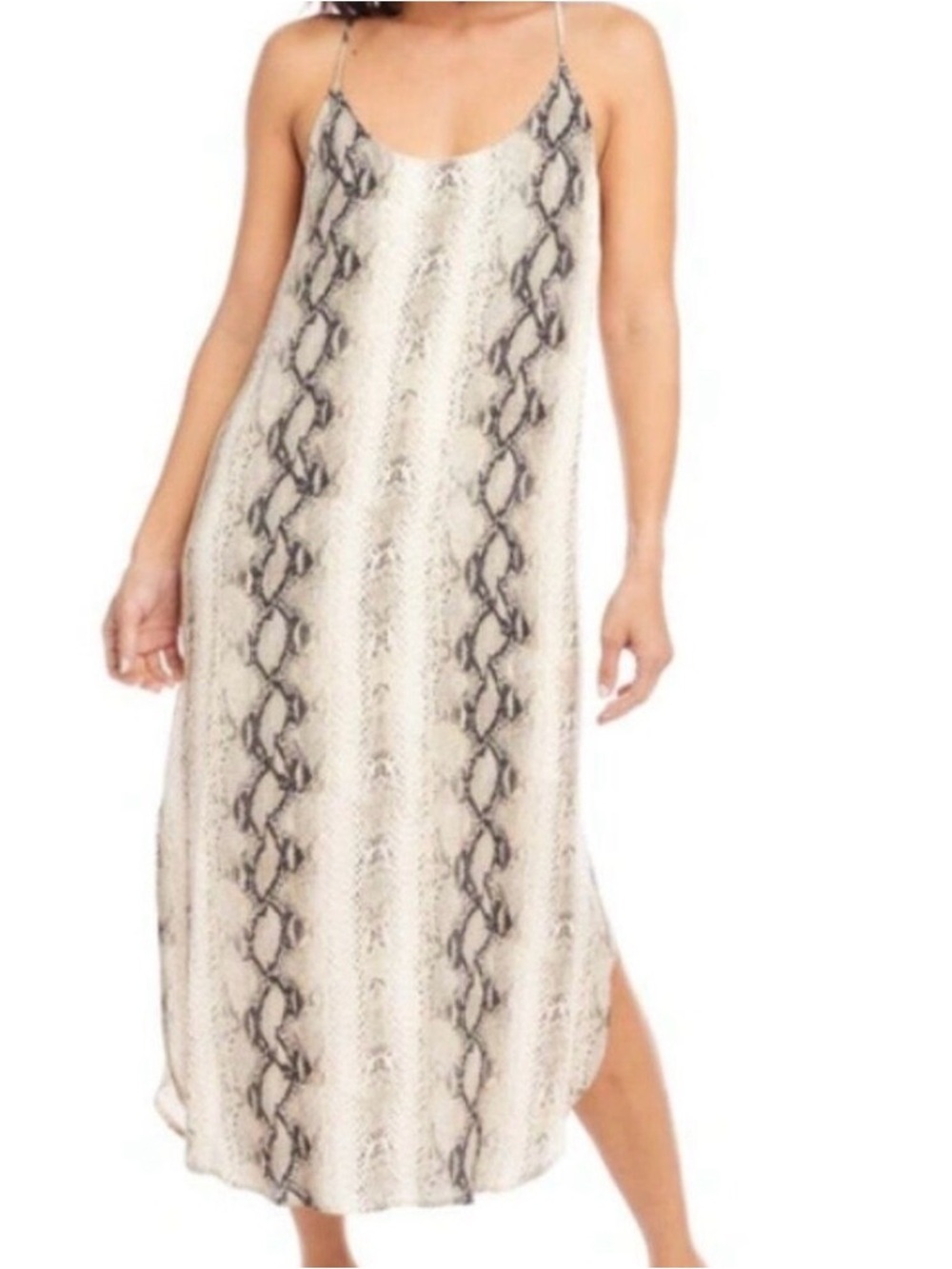 Karen Kane Neutral Snake-Print Tank Dress Size Large